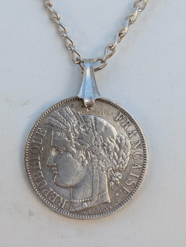 Sautoir argent 5 francs Ceres – Image 3