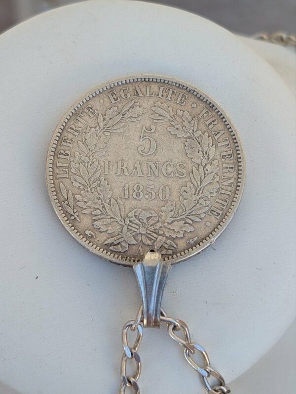Sautoir argent 5 francs Ceres