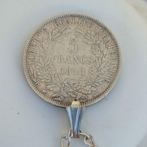 Sautoir argent 5 francs Ceres