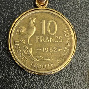 Chaine et pendentif coq