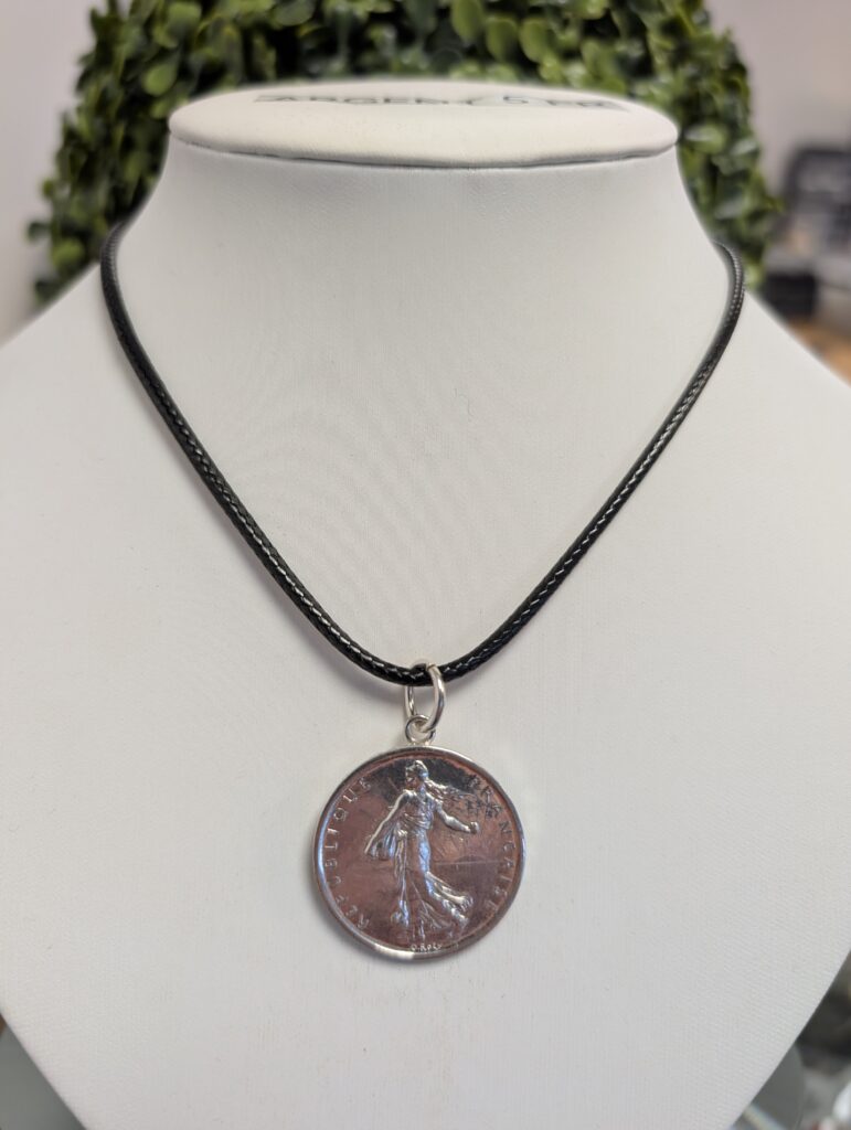 Collier cuir Semeuse